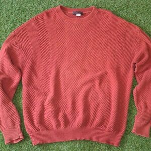 Andrew Marc Men's Crewneck Sweater in Rich Orange